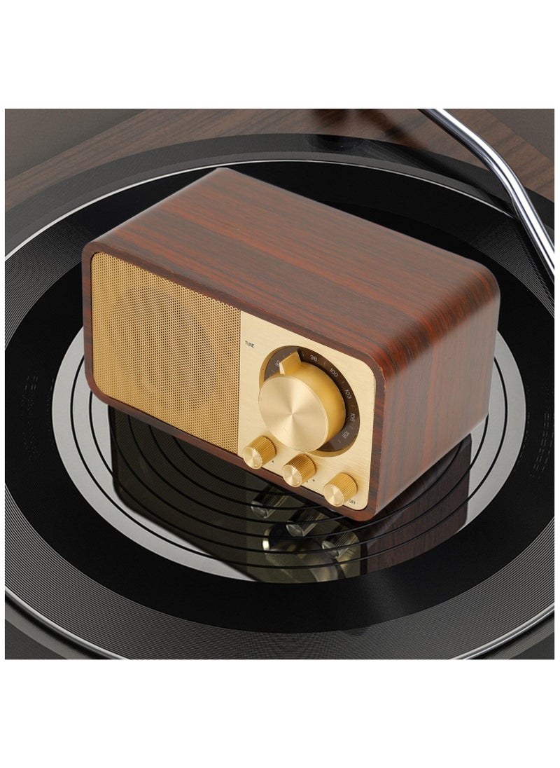 Retro Wooden Bluetooth Speaker, Elegant Vintage Design Radio, Clear Sound Quality Portable Speaker, Built in Speakers Wireless Portable Speaker, Old Classic Decorate for Cafes Restaurants Bedroom