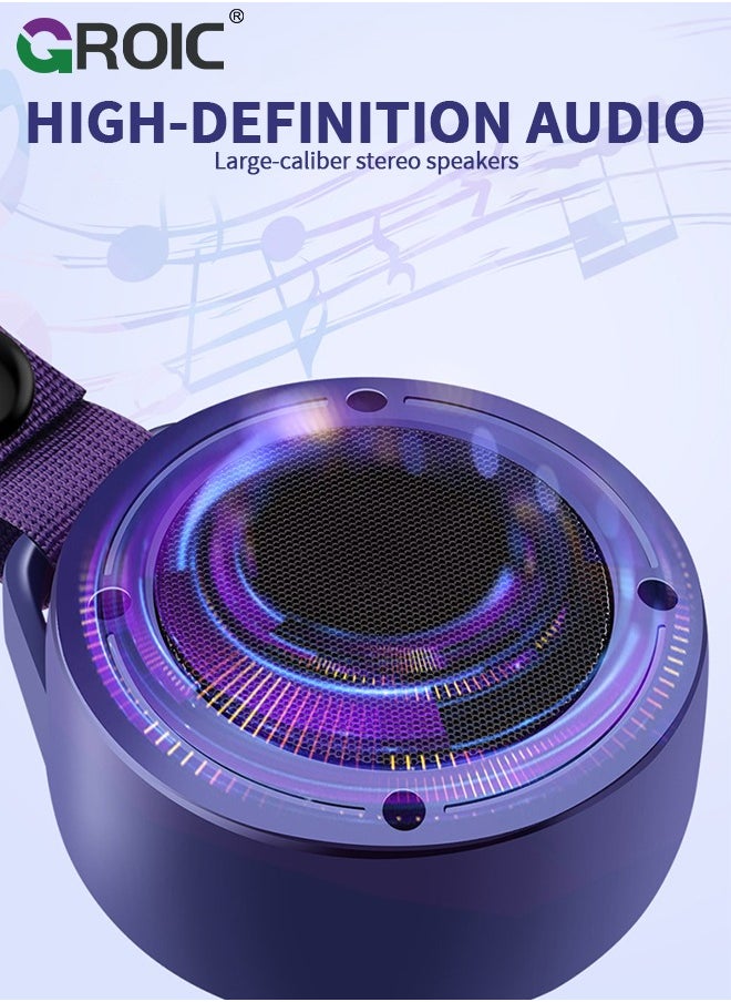 Colorful Wireless Speaker, Colorful Lights Subwoofer Small Wireless Speaker, Portable Speaker For Enhanced Bass, Hands-Free Call Feature, Voice Prompt