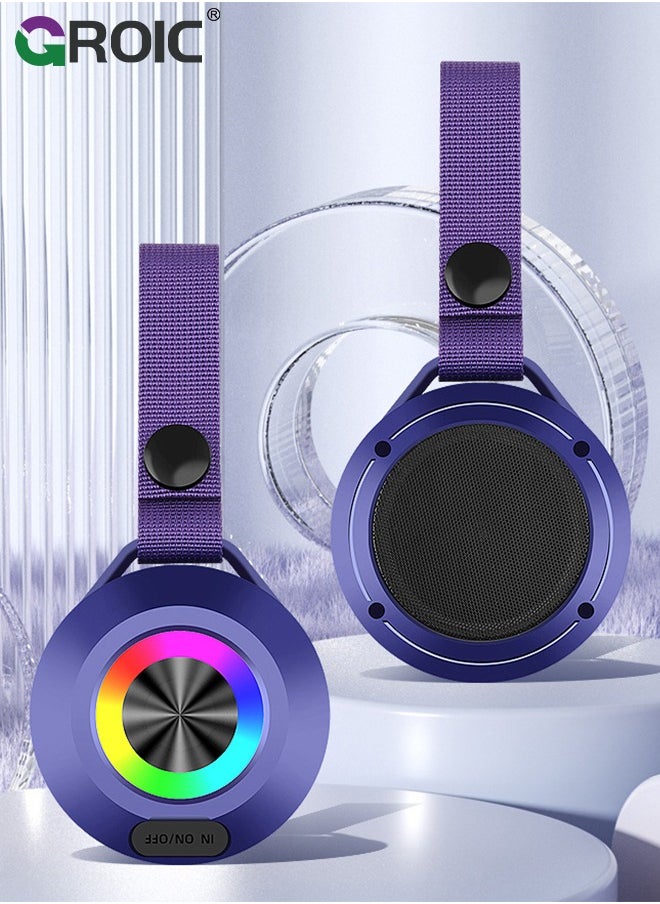 Colorful Wireless Speaker, Colorful Lights Subwoofer Small Wireless Speaker, Portable Speaker For Enhanced Bass, Hands-Free Call Feature, Voice Prompt