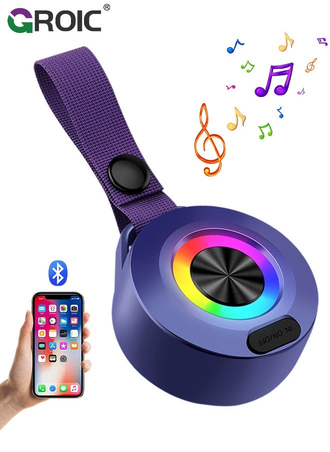 Colorful Wireless Speaker, Colorful Lights Subwoofer Small Wireless Speaker, Portable Speaker For Enhanced Bass, Hands-Free Call Feature, Voice Prompt