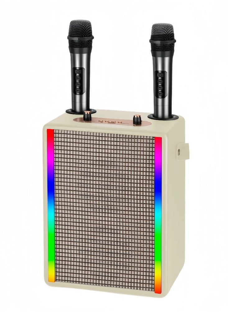 M2003 Karaoke speaker with microphone Low pitch high pitch party wooden speaker suitable