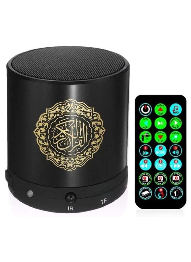 Quran Speaker, SQ200 Remote Control Bluetooth Quran Speaker,Portable Bluetooth Wireless Quran Speaker MP3 Player 8GB TF FM Quran Quran Translator USB Rechargeable Speaker Makkah hajj Gifts (Black)