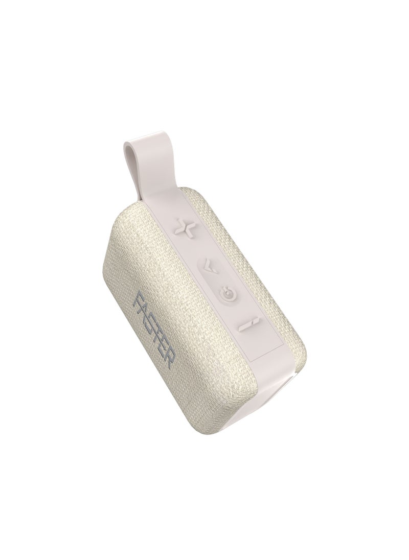 BoomX Portable Bluetooth Speaker - Mini Party Speaker with Stereo Sound, 5W HD Sound, 20 Hours Playtime, Bluetooth 5.4, USB/AUX Support, IPX4 Water Resistant Pocket Speaker - for Home, Outdoor, Travel & Kids (White)