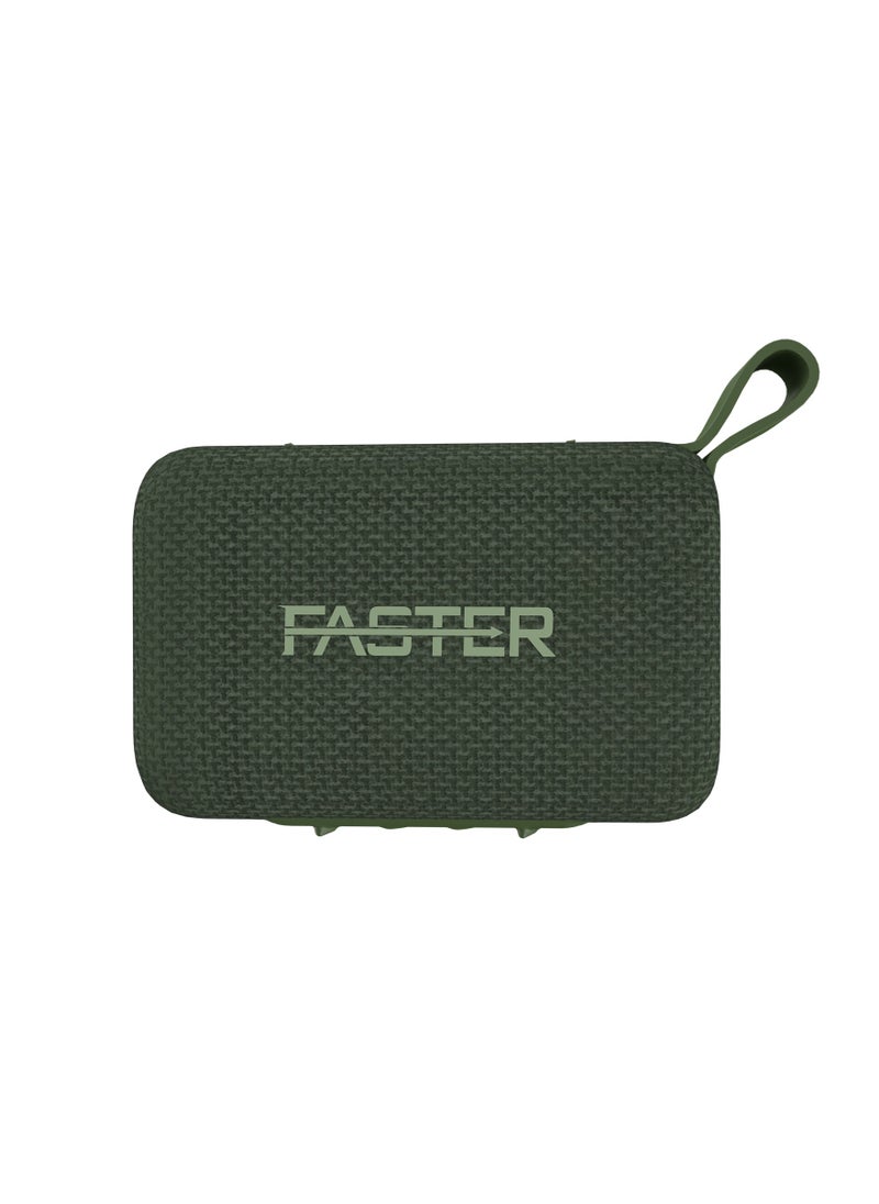BoomX Portable Bluetooth Speaker - Mini Party Speaker with Stereo Sound, 5W HD Sound, 20 Hours Playtime, Bluetooth 5.4, USB/AUX Support, IPX4 Water Resistant Pocket Speaker - for Home, Outdoor, Travel & Kids (Green)