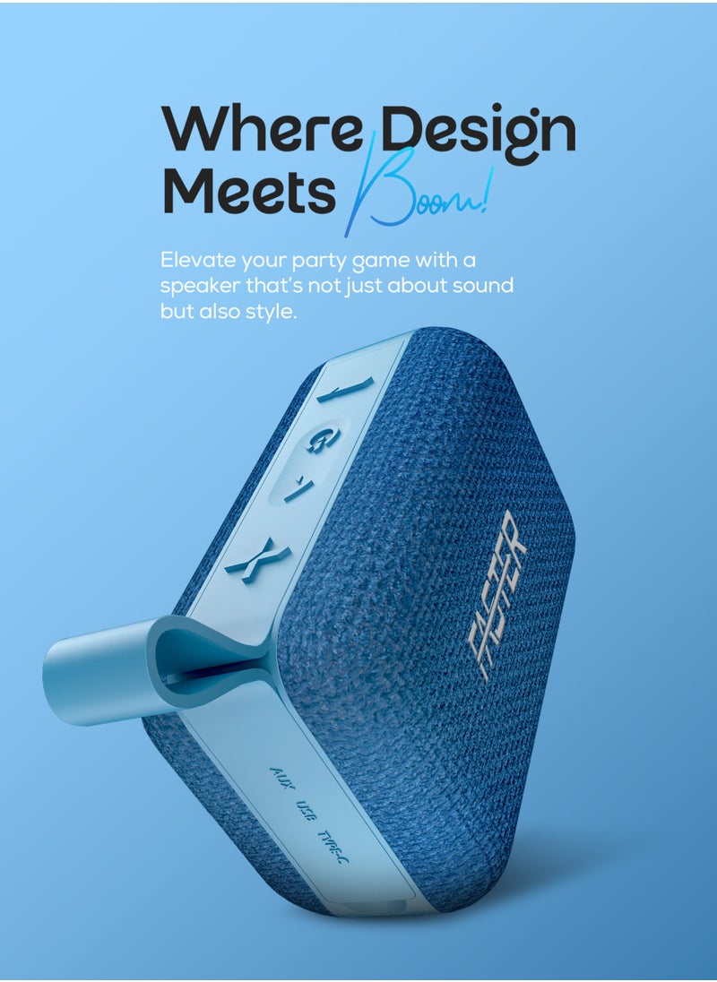 BoomX Portable Bluetooth Speaker - Mini Party Speaker with Stereo Sound, 5W HD Sound, 20 Hours Playtime, Bluetooth 5.4, USB/AUX Support, IPX4 Water Resistant Pocket Speaker - for Home, Outdoor, Travel & Kids (Green)