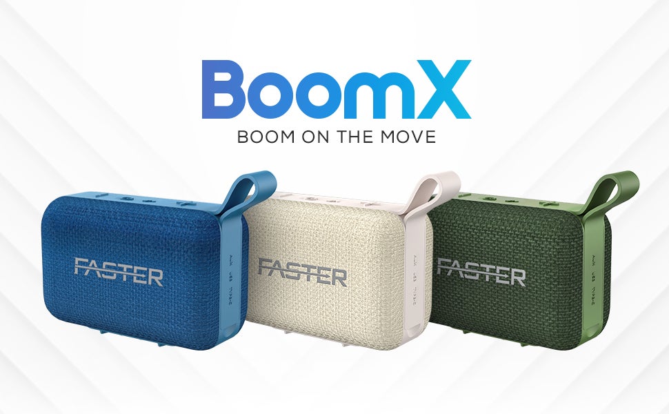 BoomX Portable Bluetooth Speaker - Mini Party Speaker with Stereo Sound, 5W HD Sound, 20 Hours Playtime, Bluetooth 5.4, USB/AUX Support, IPX4 Water Resistant Pocket Speaker - for Home, Outdoor, Travel & Kids (Green)