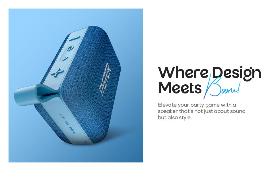 BoomX Portable Bluetooth Speaker - Mini Party Speaker with Stereo Sound, 5W HD Sound, 20 Hours Playtime, Bluetooth 5.4, USB/AUX Support, IPX4 Water Resistant Pocket Speaker - for Home, Outdoor, Travel & Kids (Green)