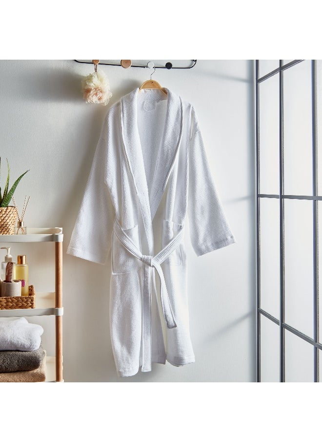 Luxe Waffle Terry Cotton Bathrobe - Xl