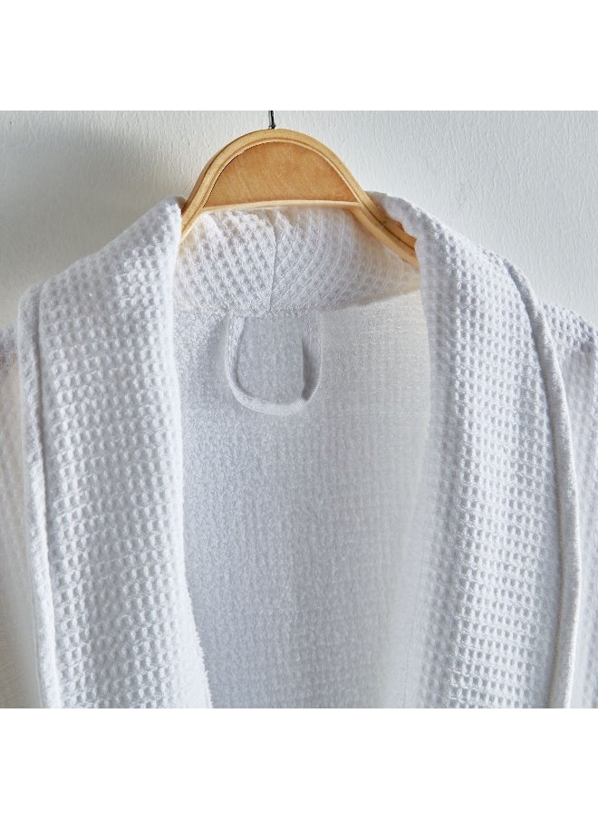Luxe Waffle Terry Cotton Bathrobe - Medium