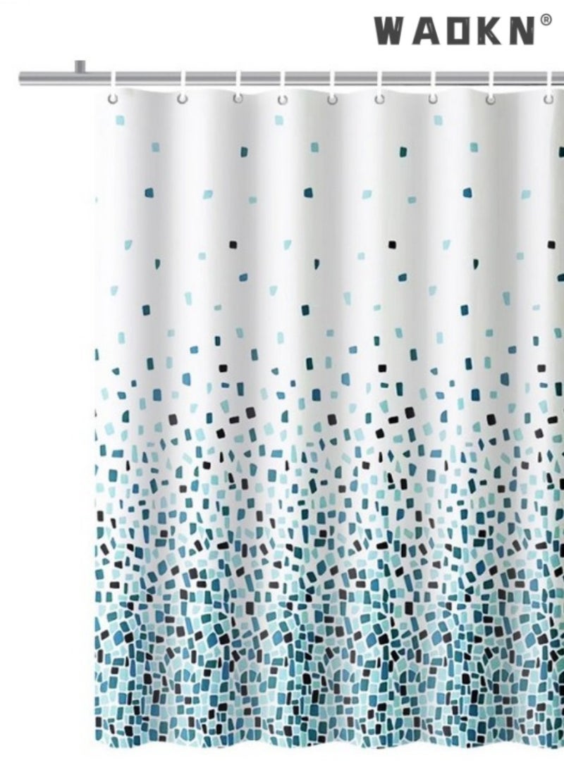 Waterproof Shower Curtain, Quick-drying Shower Curtain Set with Hooks, Bathroom Shower Curtain Set 180*200 cm, Durable, Washable