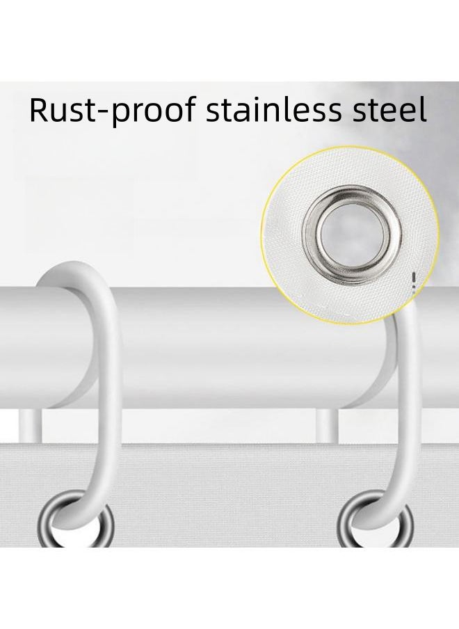 Waterproof Shower Curtain, Quick-drying Shower Curtain Set with Hooks, Bathroom Shower Curtain Set 180*200 cm, Durable, Washable
