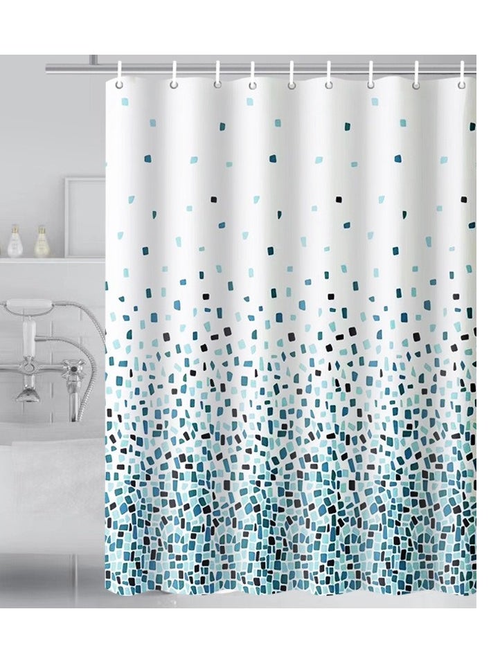 Waterproof Shower Curtain, Quick-drying Shower Curtain Set with Hooks, Bathroom Shower Curtain Set 180*200 cm, Durable, Washable