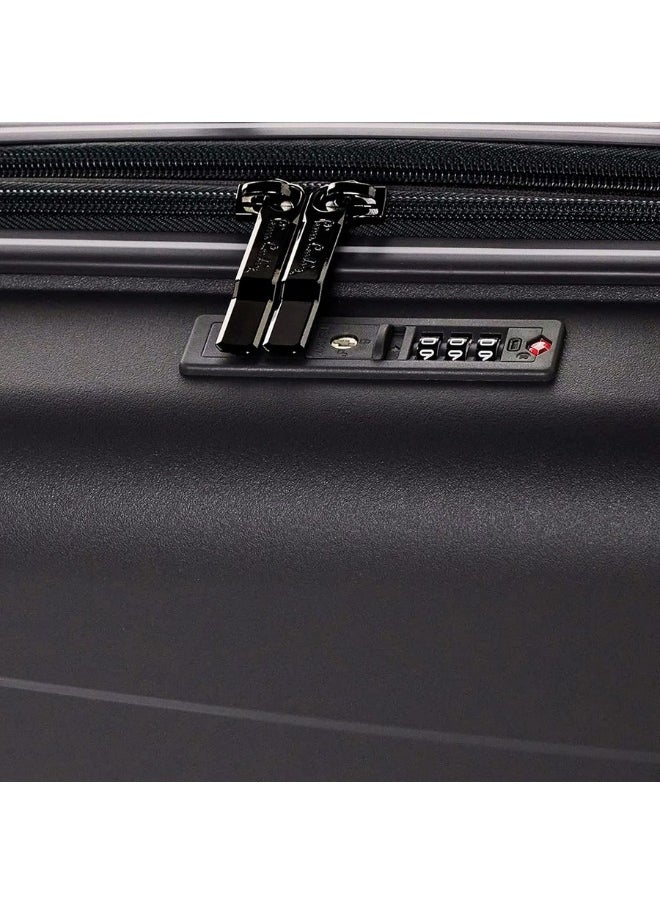 Pierre Cardin UNBREAKABLE Luggage Zurich Collection Suitcase For Travel, International Lock, ANTI Theft Double Zipper luggage Large (Grey)