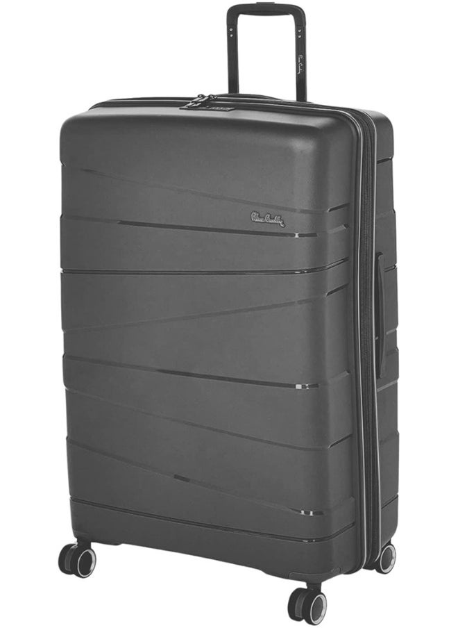 Pierre Cardin UNBREAKABLE Luggage Zurich Collection Suitcase For Travel, International Lock, ANTI Theft Double Zipper luggage Large (Grey)