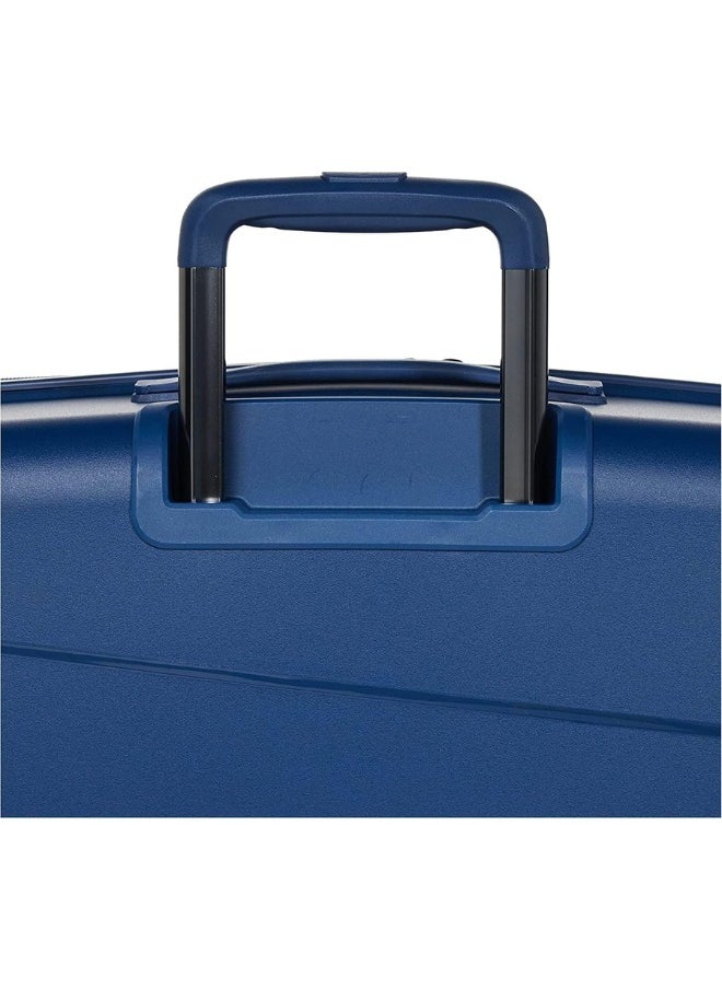 Pierre Cardin UNBREAKABLE Luggage Zurich Collection Suitcase For Travel, International Lock, ANTI Theft Double Zipper luggage Large (Navy)