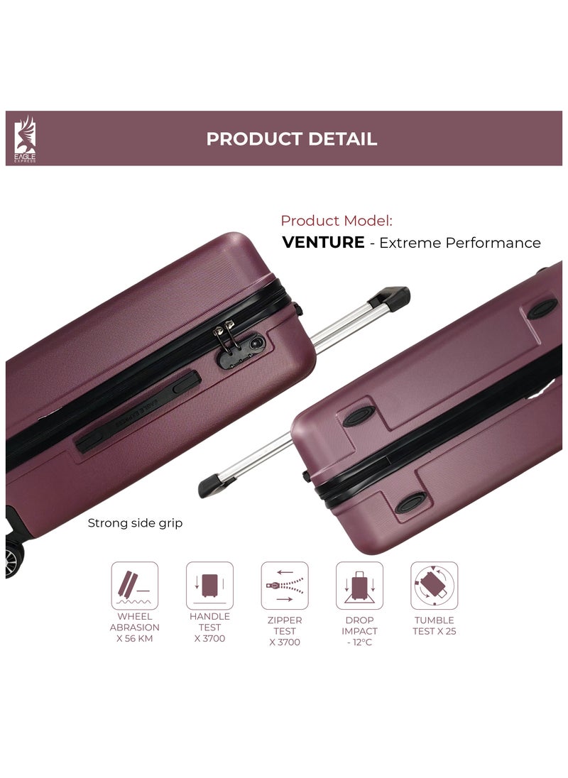 VENTURE ABS HARD TROLLEY 28 inch PURPLISH RED