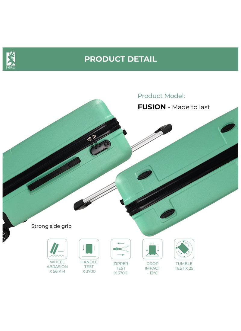 FUSION ABS HARD TROLLEY 20 inch LIGHT GREEN