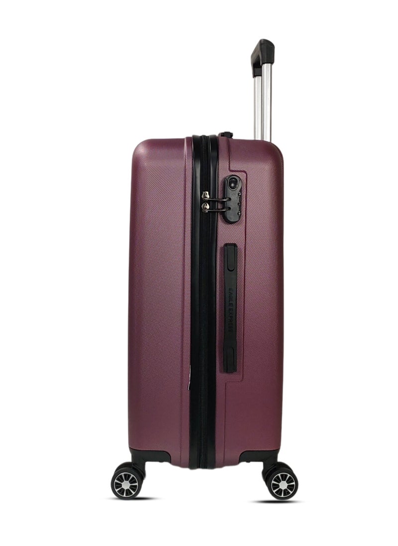 VENTURE ABS HARD TROLLEY 24 inch PURPLISH RED