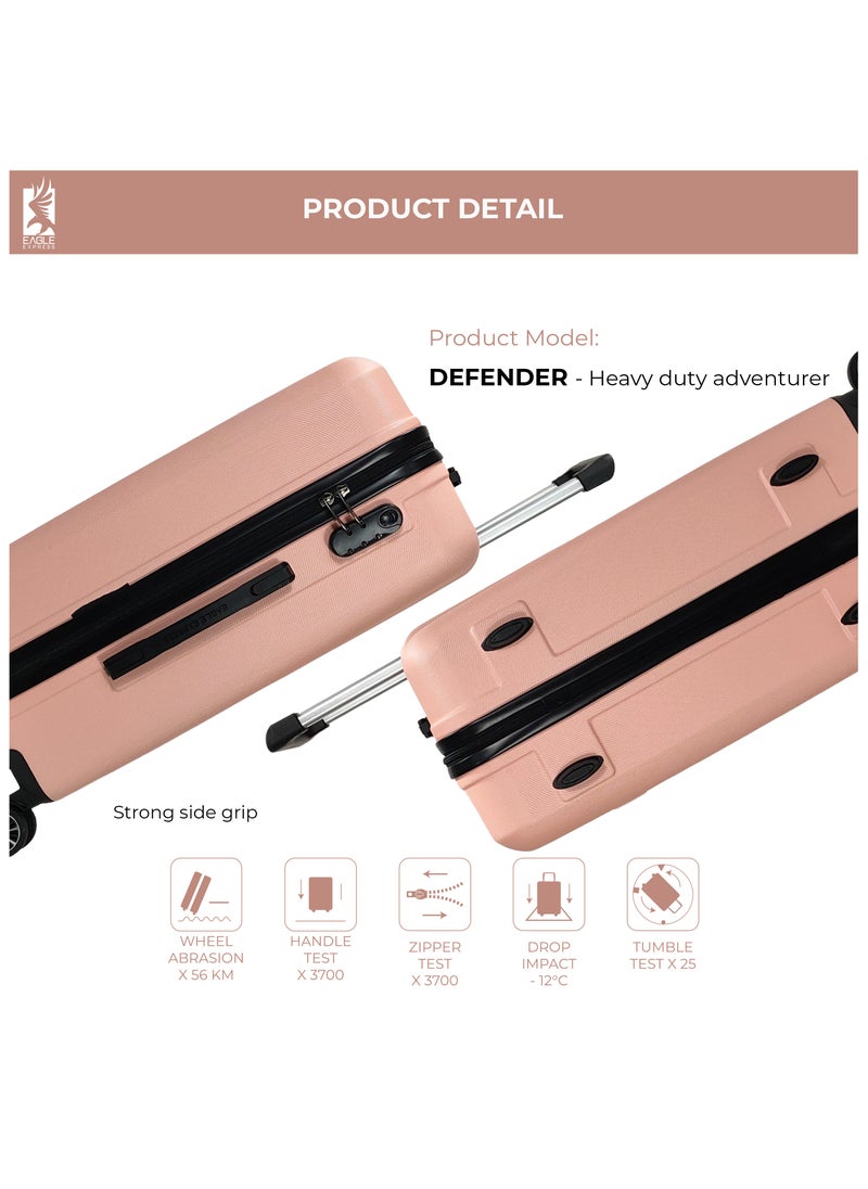 DEFENDER ABS HARD TROLLEY 28 inch BABY PINK