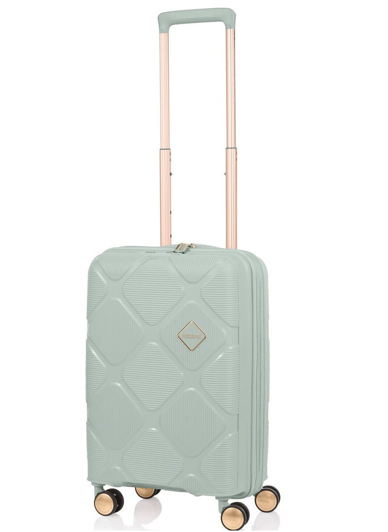 Instagon 55 cm Expandable Spinner Luggage Trolly bag with TSA Lock Pastel Green