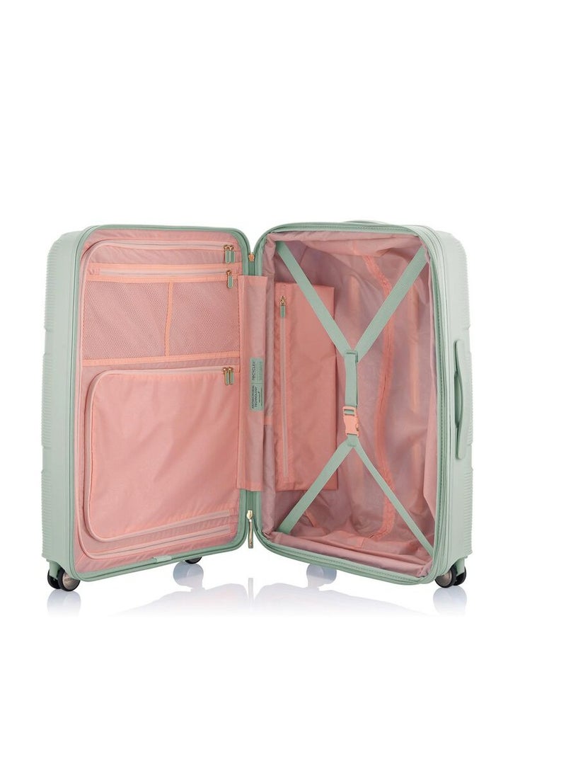 American Tourister Instagon Spinner 69 cm Expandable Luggage with TSA Lock 4Wheel Spinner Pastel Green