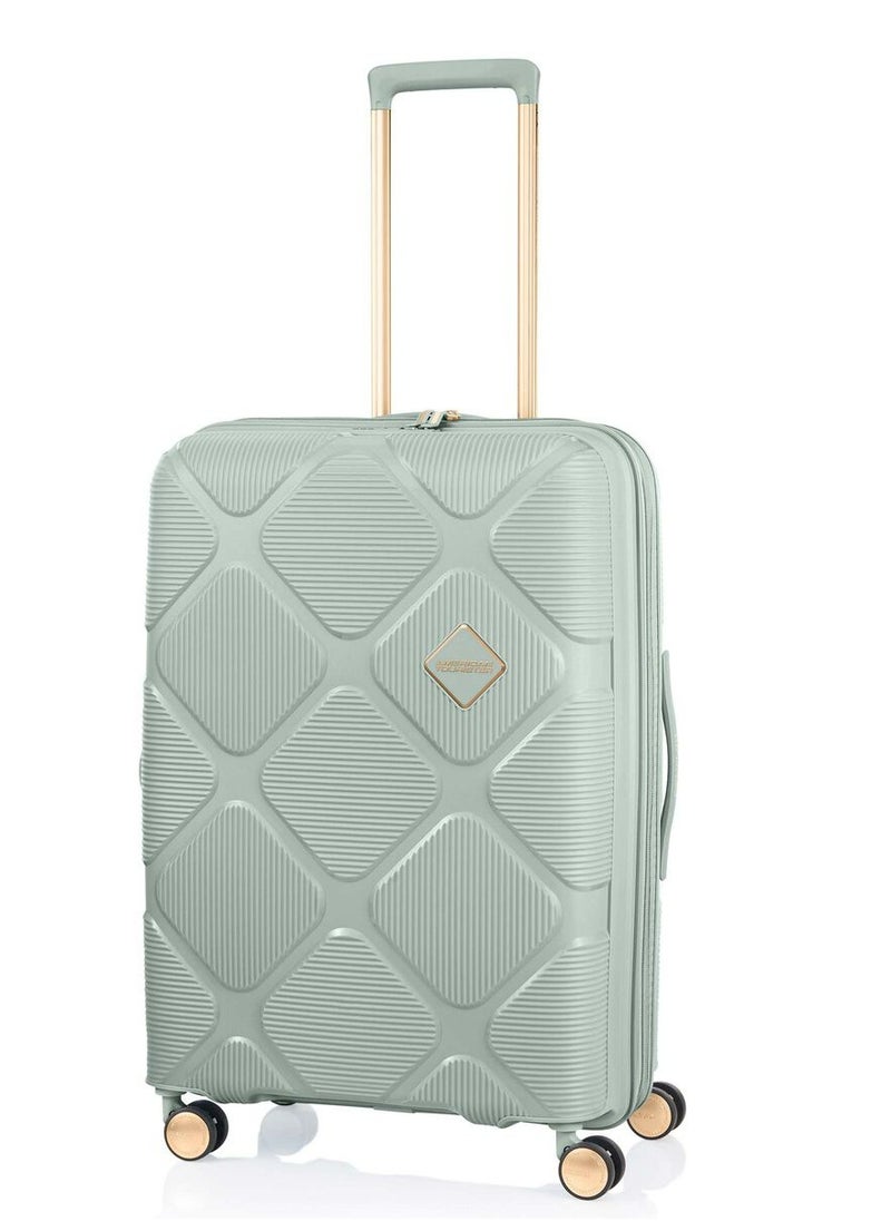 American Tourister Instagon Spinner 69 cm Expandable Luggage with TSA Lock 4Wheel Spinner Pastel Green