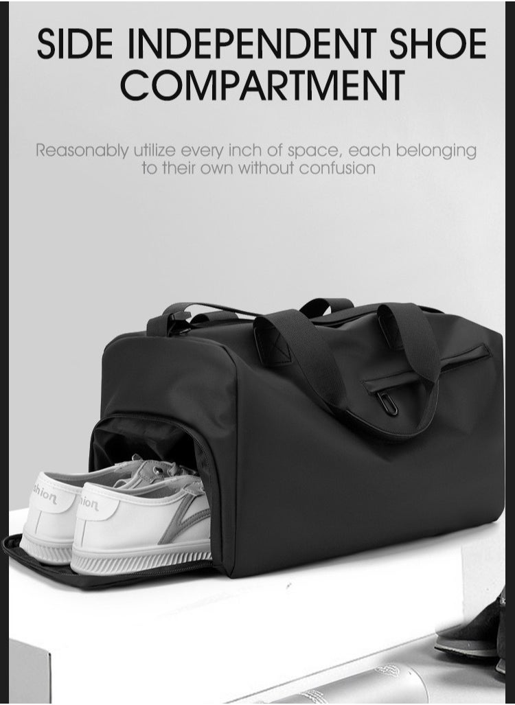 Gym Bag for Men & Women with Shoe & Wet Compartment - Duffle Bag for Travel, Sports, Fitness & Workout