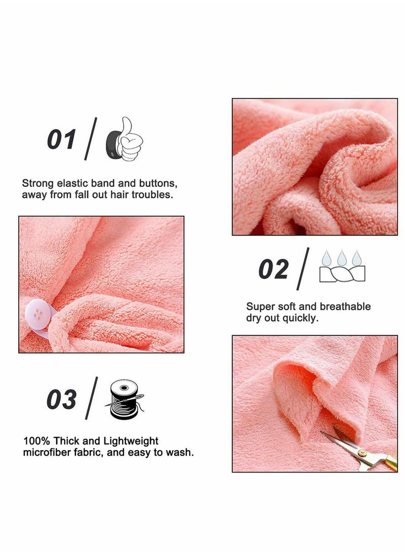 Microfiber Hair Towel Wrap Set - Microfiber Hair Towel for Drying Curly, Long & Thick Hair with Makeup Headband for Women