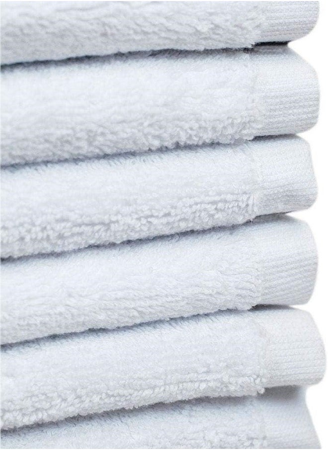 6-Piece Large Hand Towels White 70x140cm