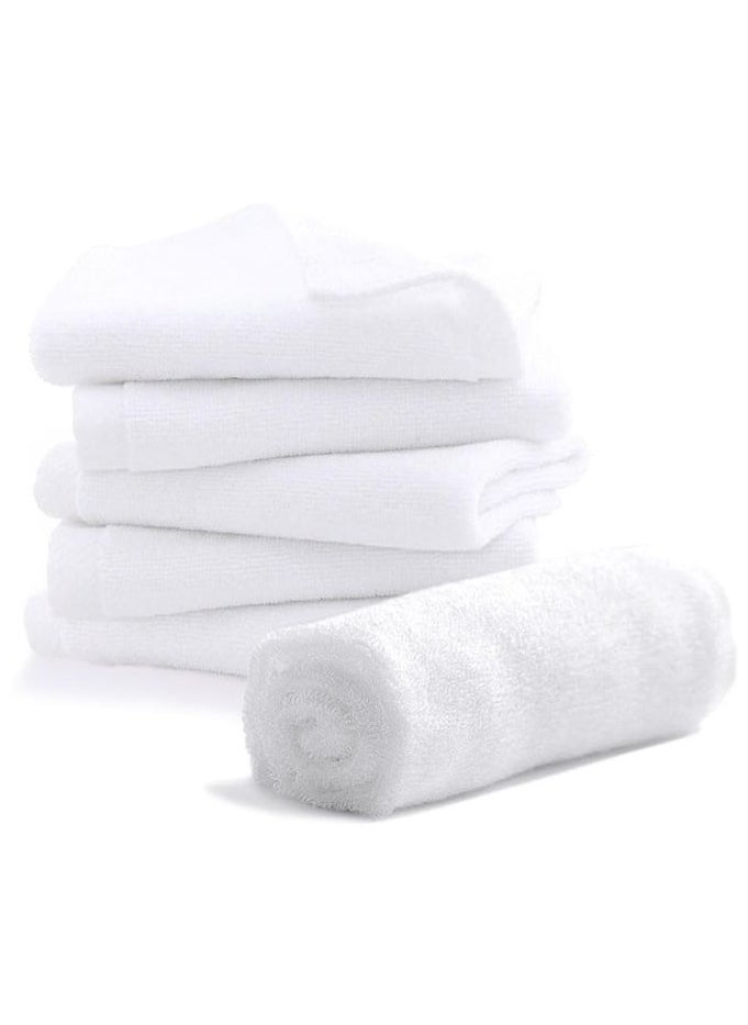 Pack of 24 White Cotton Washcloths Set Premium Cotton, Premium Quality Face Cloths, Highly Absorbent and Super Soft