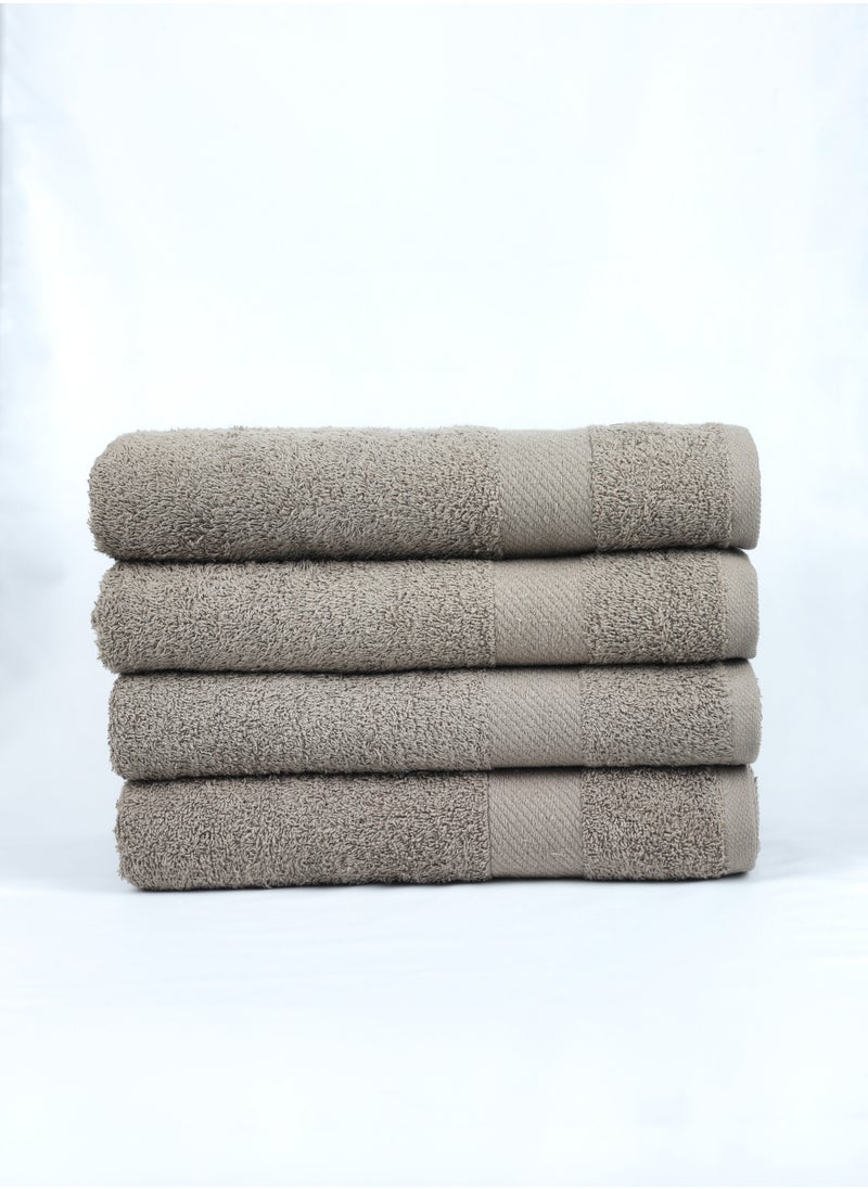 Pack of 4 Bath Towels 100% Cotton Ultra Soft, Super Absorbent, Antibacterial Treatment And Dry Quick 430 GSM Terry, 70x140 Cm