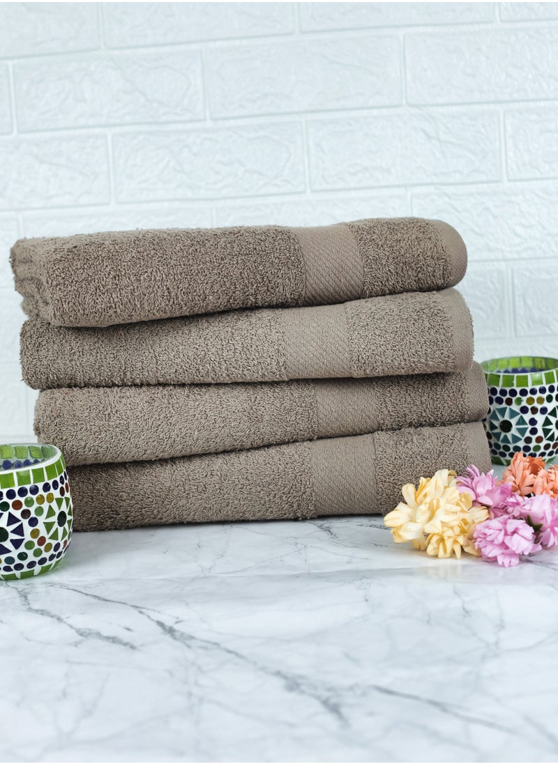 Pack of 4 Bath Towels 100% Cotton Ultra Soft, Super Absorbent, Antibacterial Treatment And Dry Quick 430 GSM Terry, 70x140 Cm