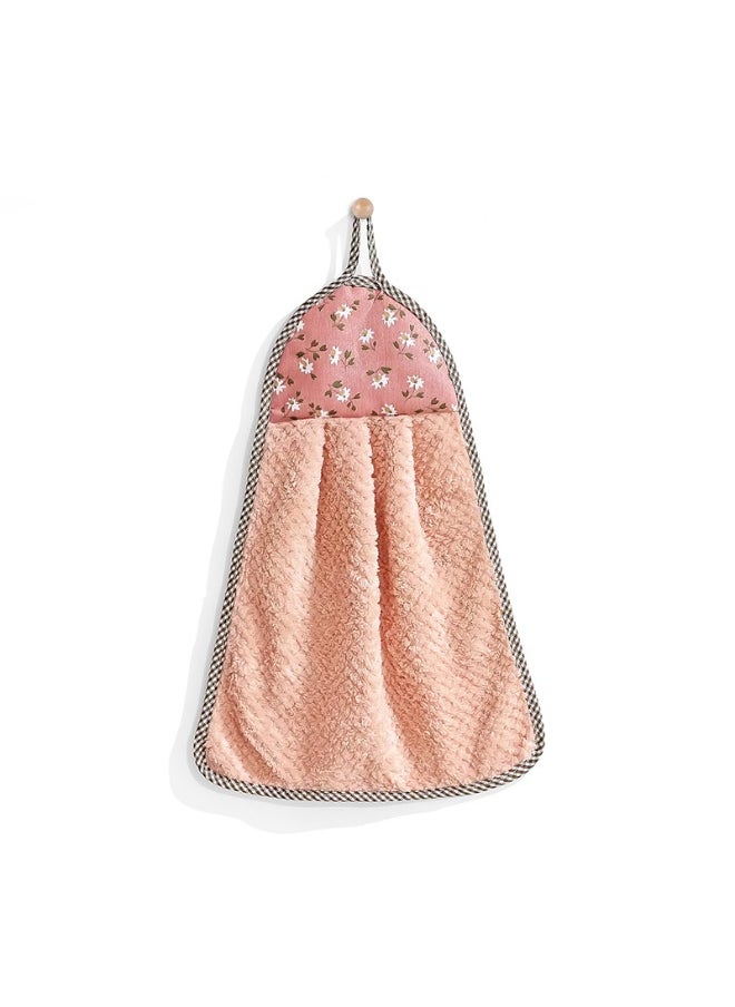 Coral Velvet Towel Hanging Kitchen Towel