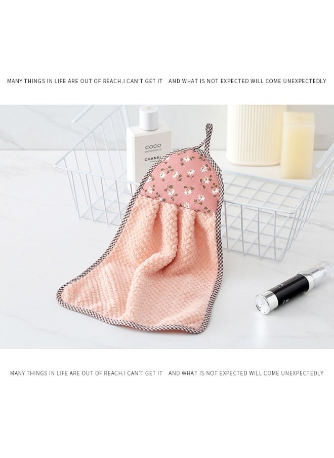 Coral Velvet Towel Hanging Kitchen Towel