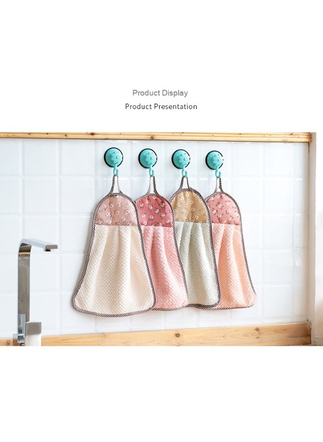 Coral Velvet Towel Hanging Kitchen Towel
