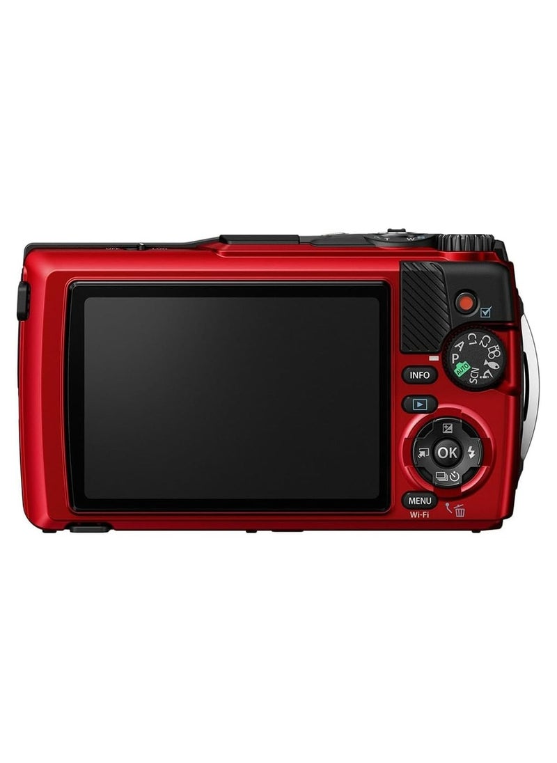 Olympus OM SYSTEM Tough TG-7 Red Underwater Camera, Waterproof, Freeze Proof, High Resolution Bright, 4K Video 44x Macro Shooting (Successor TG-6)