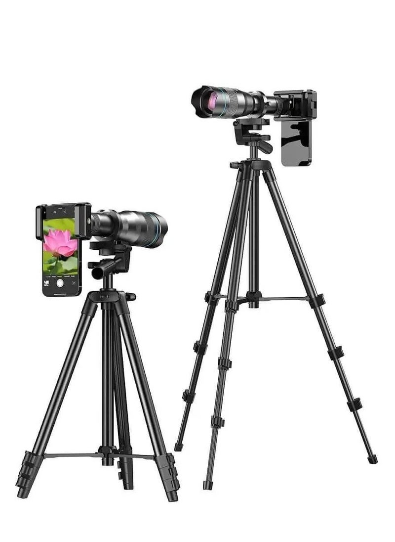 APEXEL High Power 60X HD Telephoto Lens, High Power Telephoto Mobile Cell Phone Lens with Extension Tripod and Wireless Remote