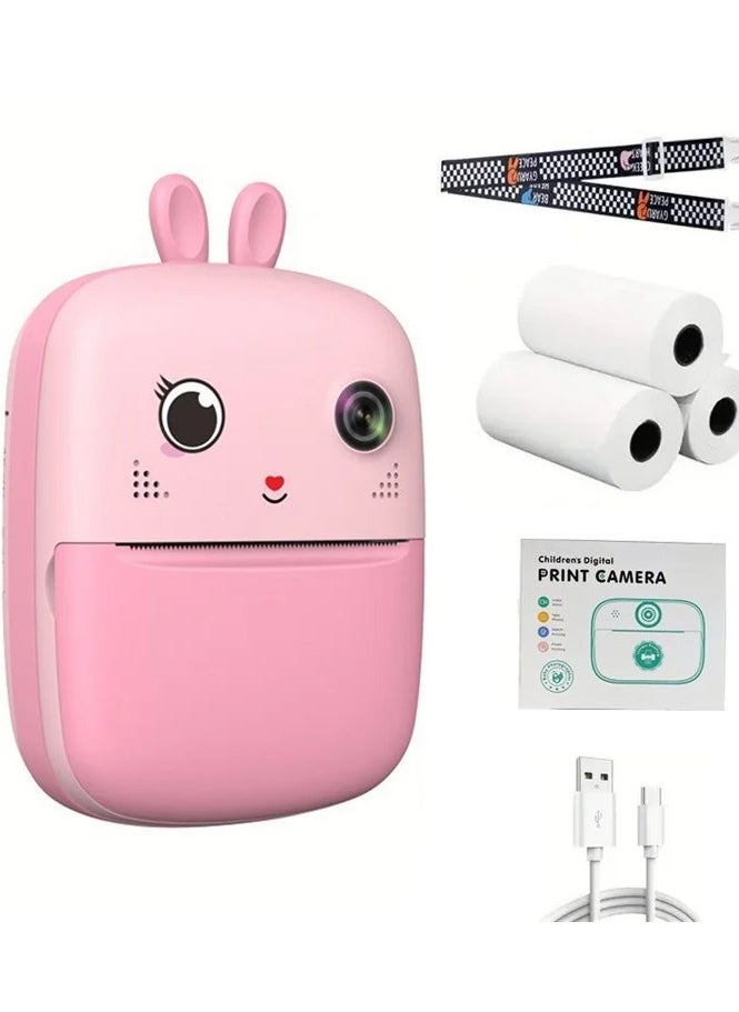 2.4-inch Screen Dual Lens Kids Digital Camera Instant Thermal Photo Printer