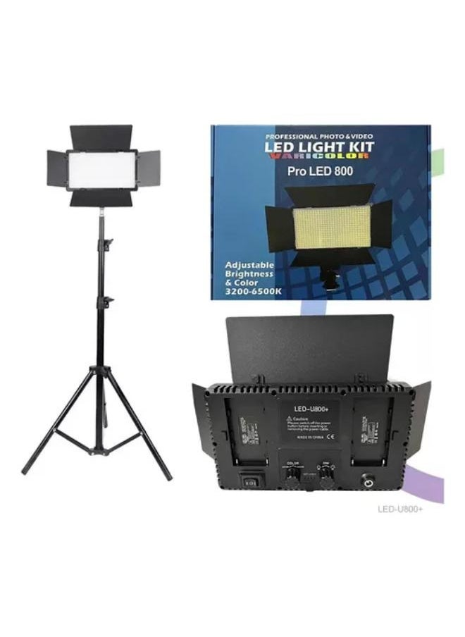 LED Pro 800 photography color fill light outdoor live broadcast with battery fill light video light kit , 3200K-6500K camera video light,rechargeable and plug-powered video conference live