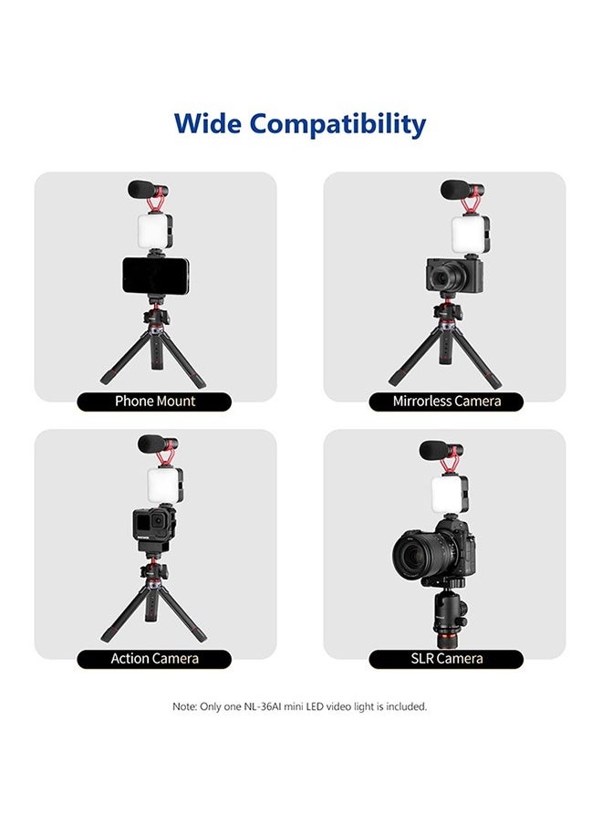 NEEWER LED Video Light,Portable Bi-Color 3200K~5600K Dimming Lights for Cameras, CRI 97+, 8 Scene Modes, 2000mAh Rechargeable Battery for Gaming/YouTube/Vlog/Photography - NL-36AI