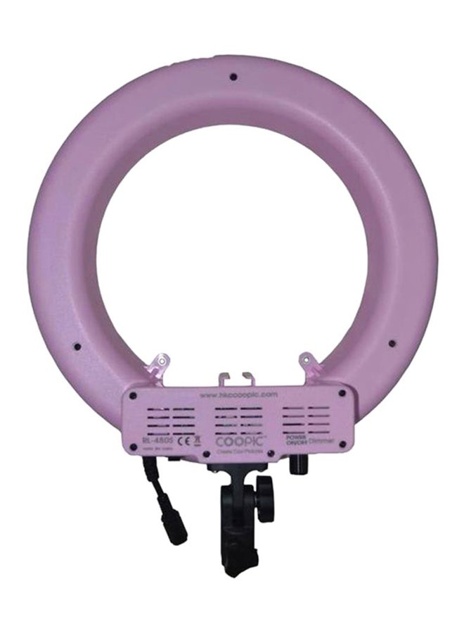 Dimmable Ring Video Light With Plastic Filter Set Pink