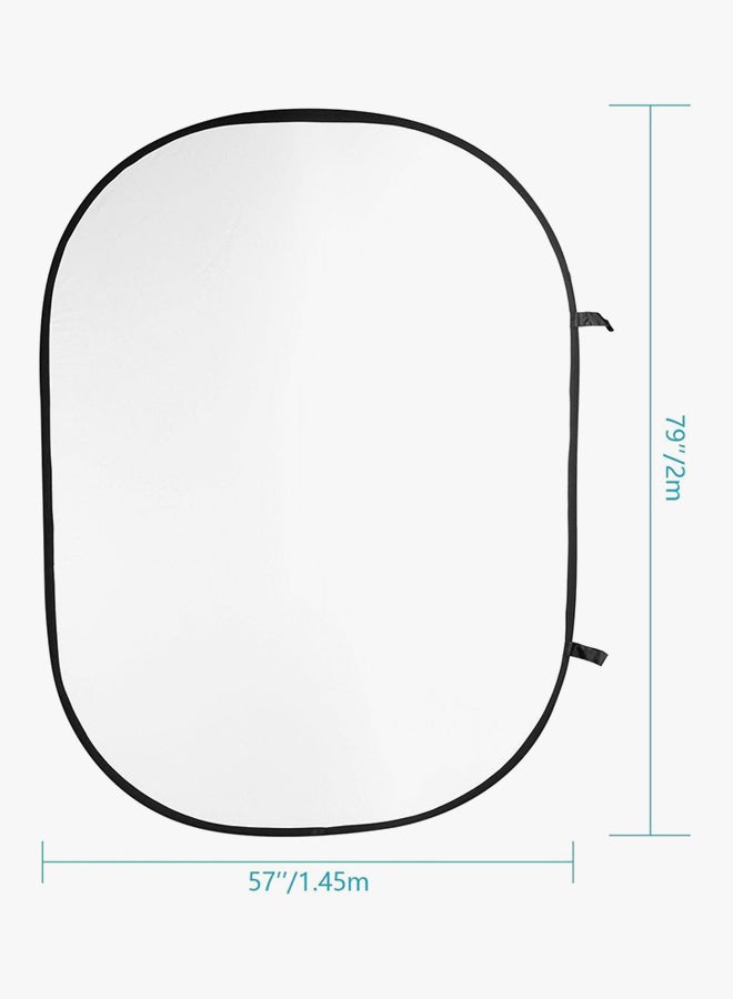 Double Sided Background Panel With Carry Case Black/White