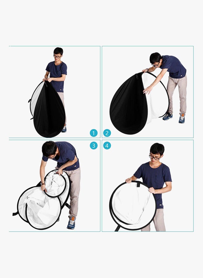 Double Sided Background Panel With Carry Case Black/White