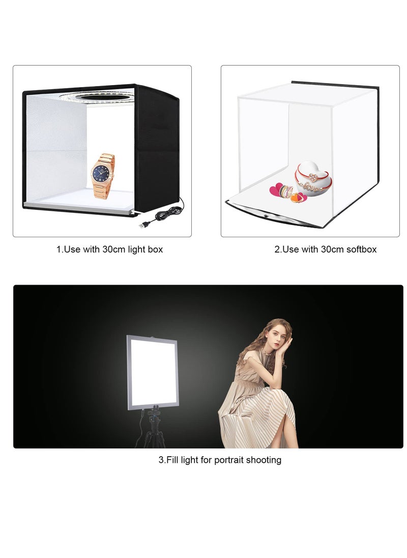 29cm Shadowless Light Panel, Ultra Bright LED Fill Light, USB-C, Touch Bottom, Ideal for Jewelry, Cosmetics, Handicraft Shooting, Drawing, Sketching, Diamond Painting