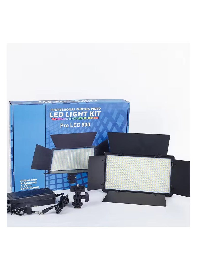 Professional Photo & Video Pro LED 600 Photography Light, Photo Shoot | Video Making Light For YouTube Vlog | TikTok & Insta Reels | Wedding Photography LED Light Kit with Adjustable Brightness & Color