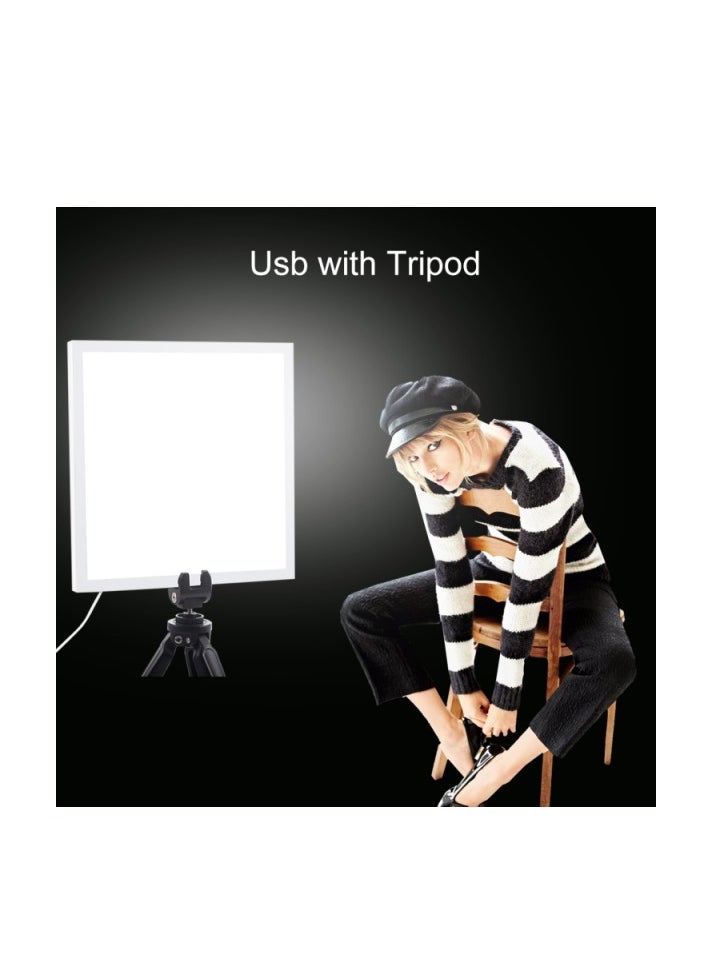PULUZ Mini LED Photography Shadowless Light Lamp Panel Pad + Studio Shooting Tent Box, Acrylic Material, 20cm x 20cm Effective Area