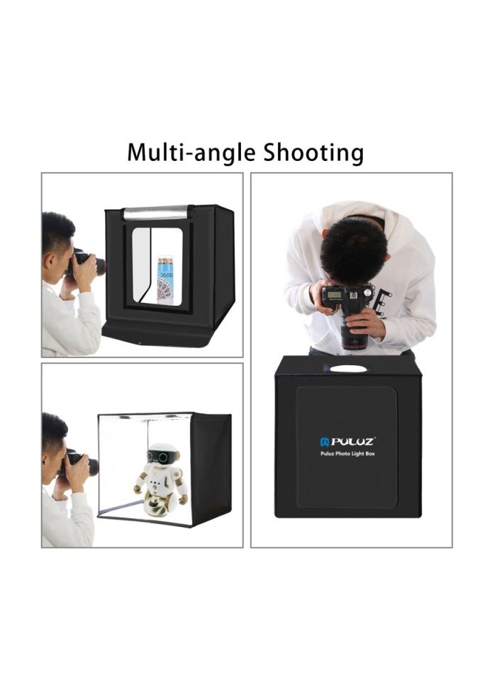 PULUZ 40cm Folding Portable 30W 5500K White Light Photo Lighting Studio Shooting Tent Box Kit with 6 Colors Backdrops (Black, Orange, White, Red, Green, Blue), Size: 40cm x 40cm x 40cm