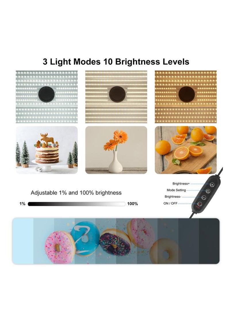 PULUZ Photo Studio Light Box Portable 60 x 40cm Cuboid Photography Studio Tent Kit with 4 Color Backdrops (UK Plug)