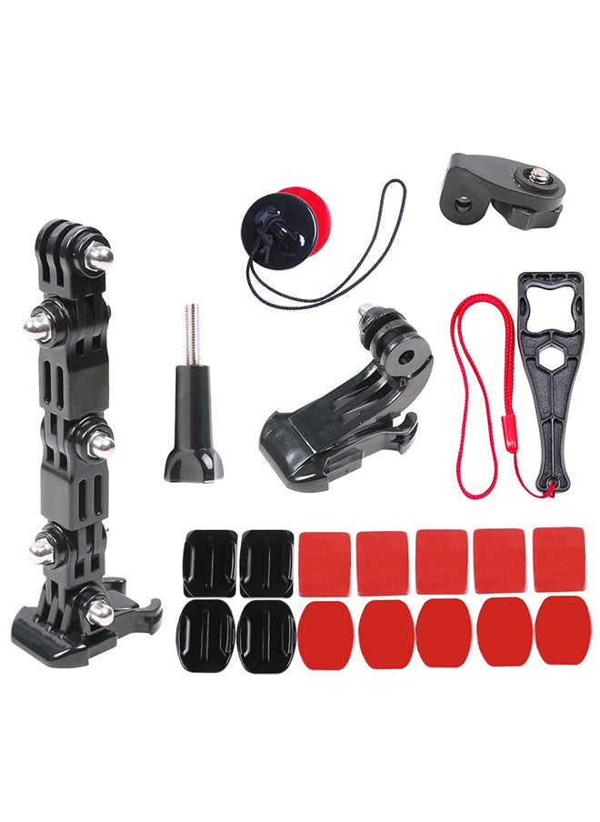 Motorcycle Helmet Chin Mount Kit Compatible for GoPro Hero 10/9/8/7/6/5, for SJCAM, for YI Action Camera Accessories and More