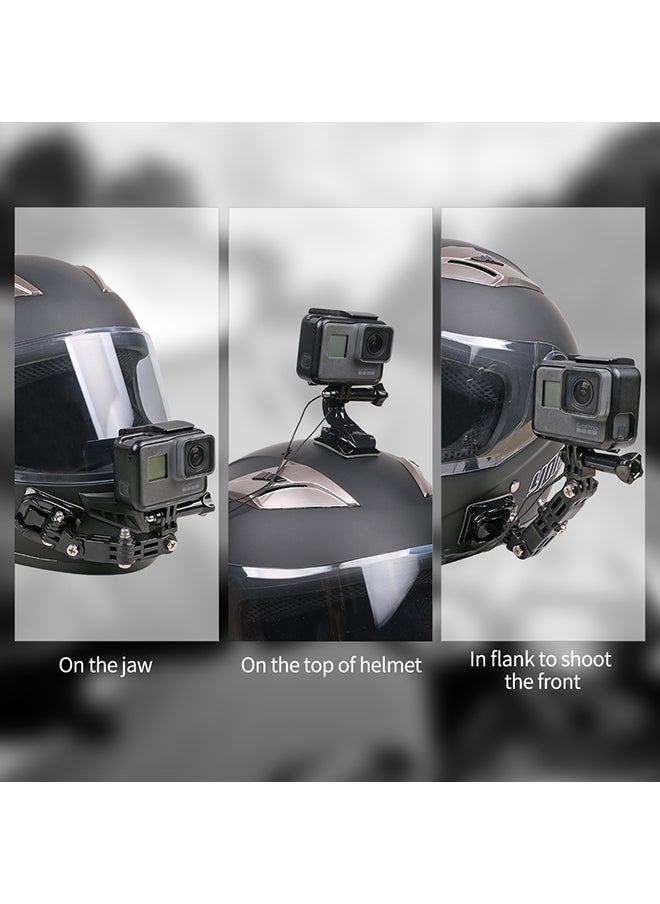 Motorcycle Helmet Chin Mount Kit Compatible for GoPro Hero 10/9/8/7/6/5, for SJCAM, for YI Action Camera Accessories and More